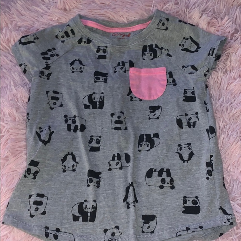 Cat & Jack Panda tshirt size 6-6x